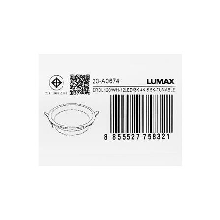 ดาวน์ไลท์ LED LUMAX 20-A0674 5.5 นิ้ว 12 วัตต์ DAYLIGHT/COOL WHITE/WARM WHITE สีขาว_7