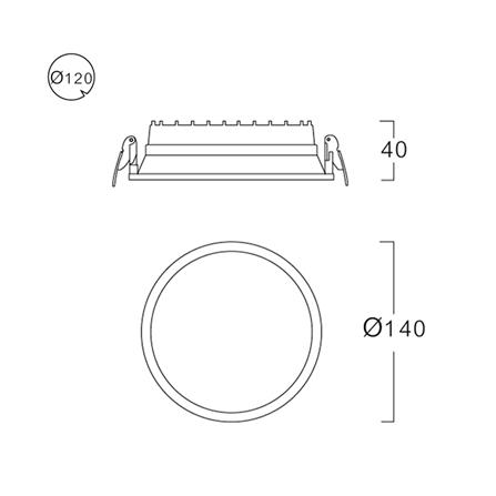 ดาวน์ไลท์ LED LUMAX 20-A0674 5.5 นิ้ว 12 วัตต์ DAYLIGHT/COOL WHITE/WARM WHITE สีขาว_5