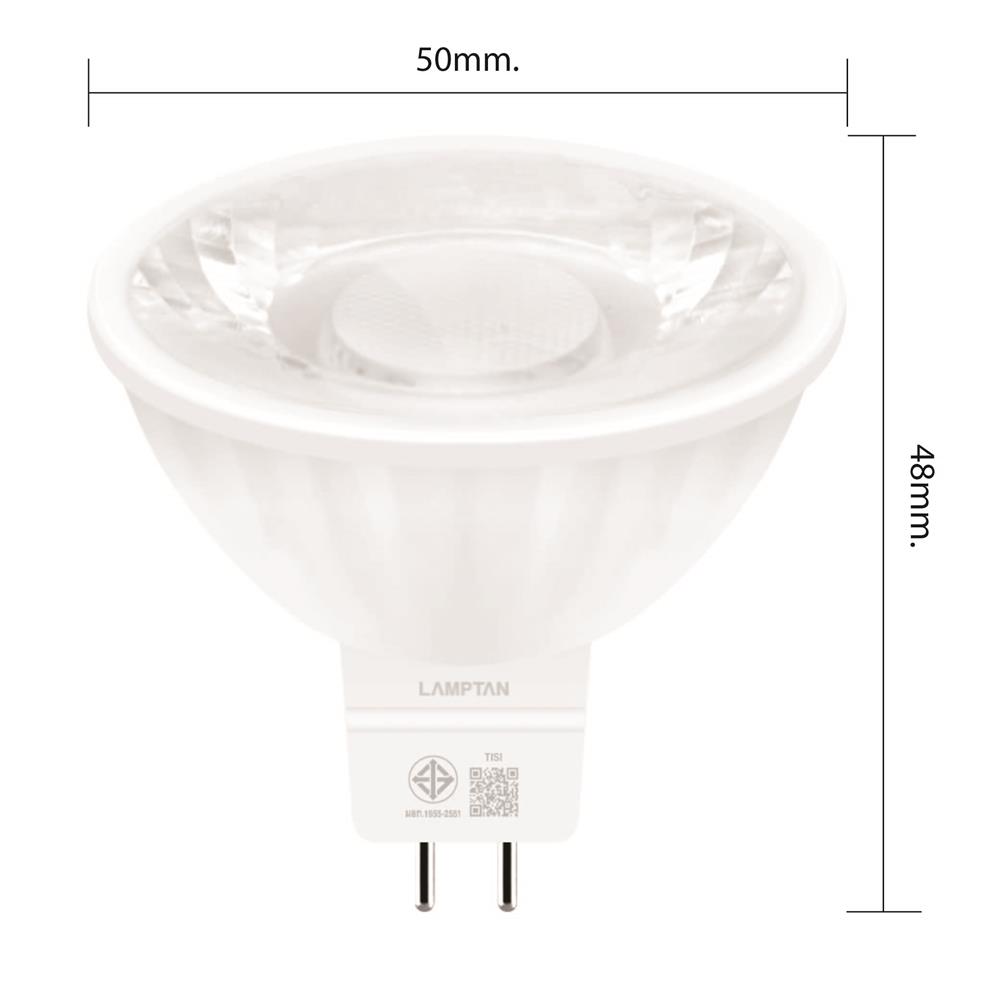 หลอด LED LAMPTAN MR16 BEAM 5 วัตต์ WARM WHITE GU5.3