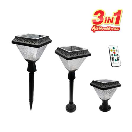 ไฟจัดสวน SOLAR BEC BALI-S 3 วัตต์ RGB สีดำ_0