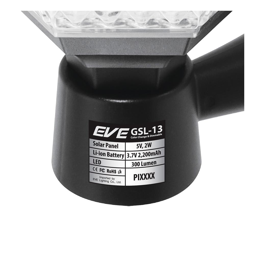 ไฟกิ่งภายนอก SOLAR EVE 598164 2 วัตต์ DAYLIGHT/COOL WHITE/WARM WHITE สีดำ