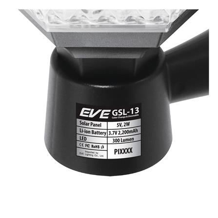 ไฟกิ่งภายนอก SOLAR EVE 598164 2 วัตต์ DAYLIGHT/COOL WHITE/WARM WHITE สีดำ_2