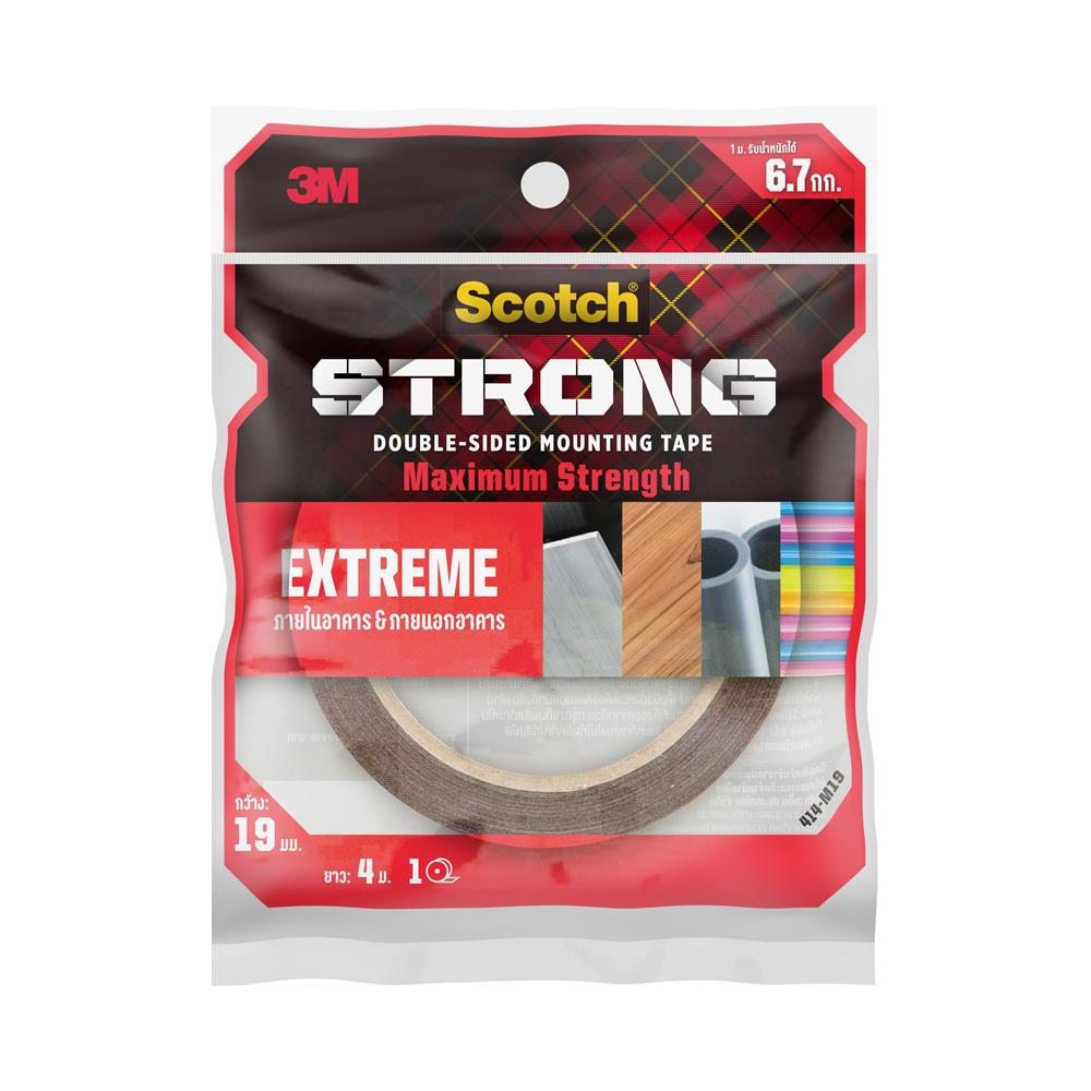เทปกาว 2 หน้า ชนิดแรงยึดสูง 3M 19มม.x4ม.