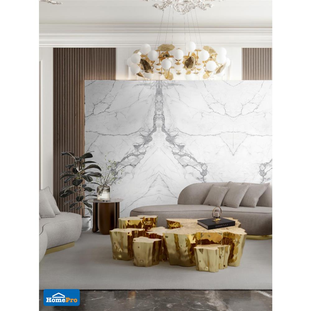 แผ่นตกแต่งผนัง LT BY COTTO ลิโดมาร์เบิ้ล 2012-1 121x243 ซม.