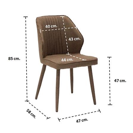 เก้าอี้ห้องอาหาร KONCEPT LACOAST สีน้ำตาล_2