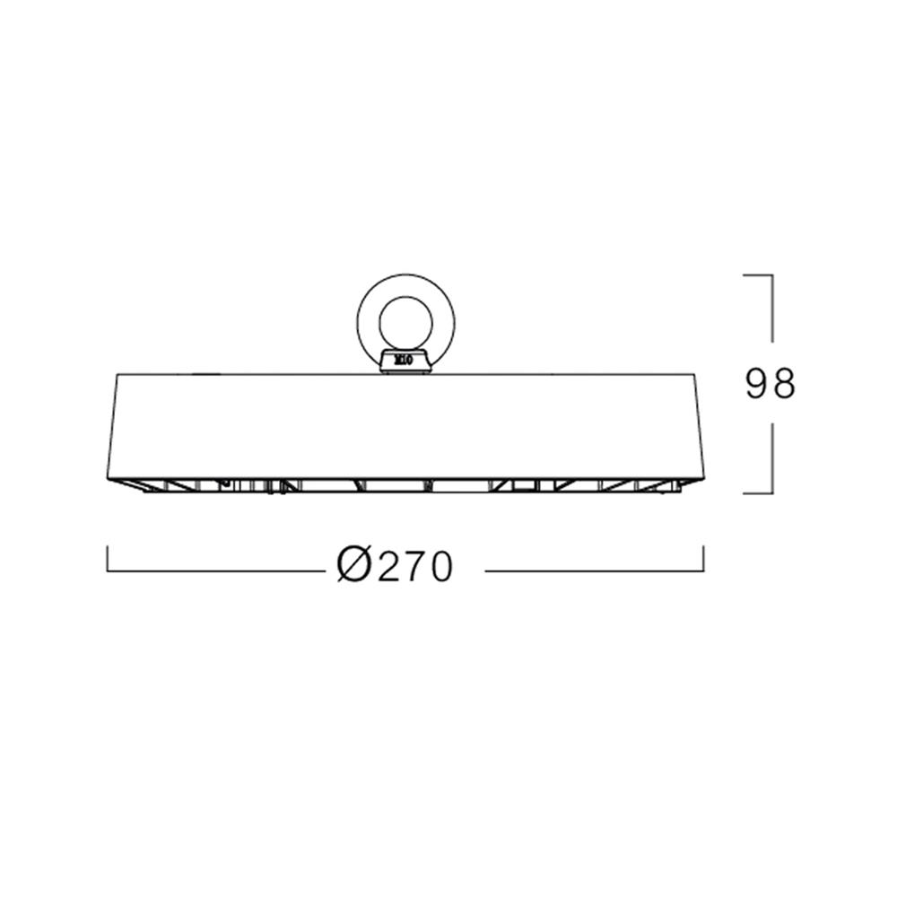 โคมไฮเบย์ LED LUMAX 55-A0602 150 วัตต์ DAYLIGHT สีดำ