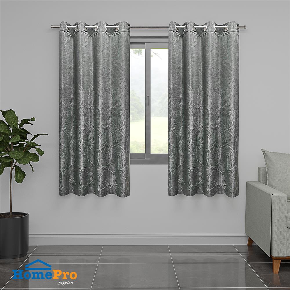 ผ้าม่าน EYELET HOME LIVING STYLE ALLIC UV 130X160 ซม. สีเทาเข้ม