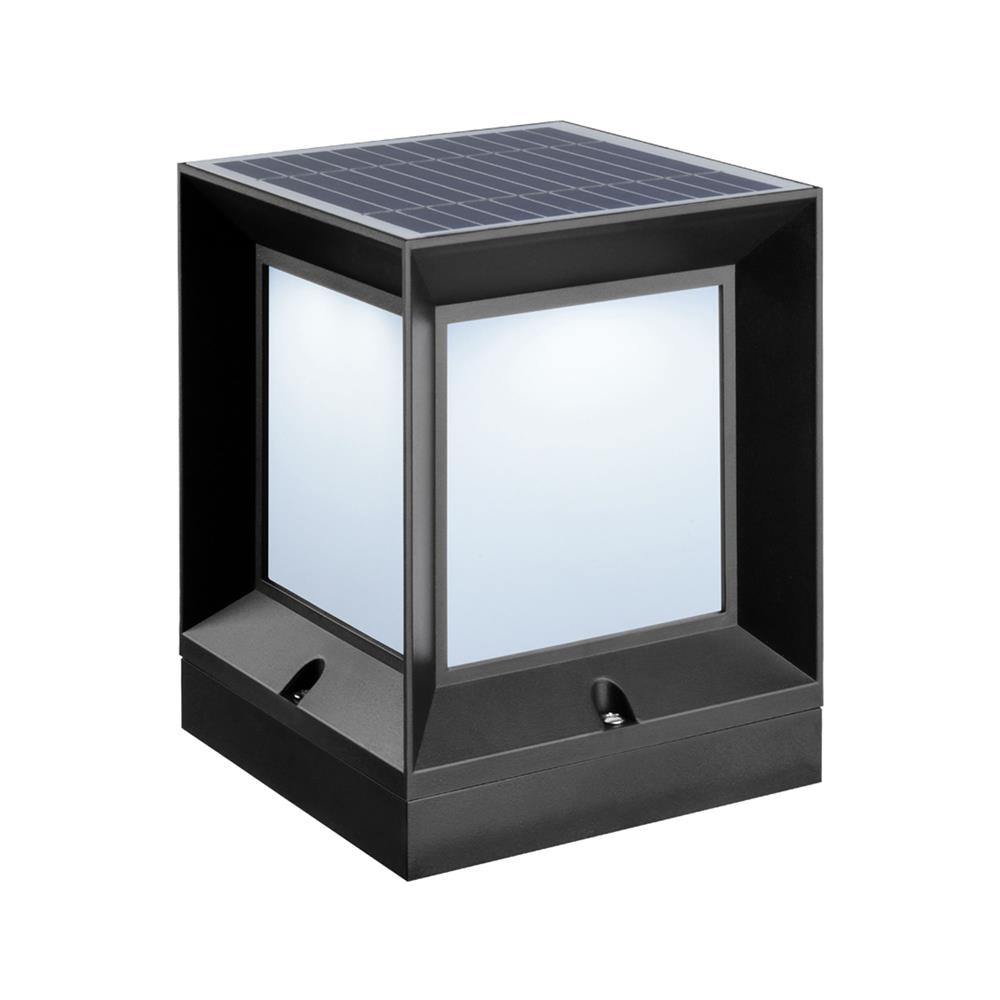 ไฟหัวเสา SOLAR LUMAX 54-L0029 12 วัตต์ DAYLIGHT/WARM WHITE สีดำ