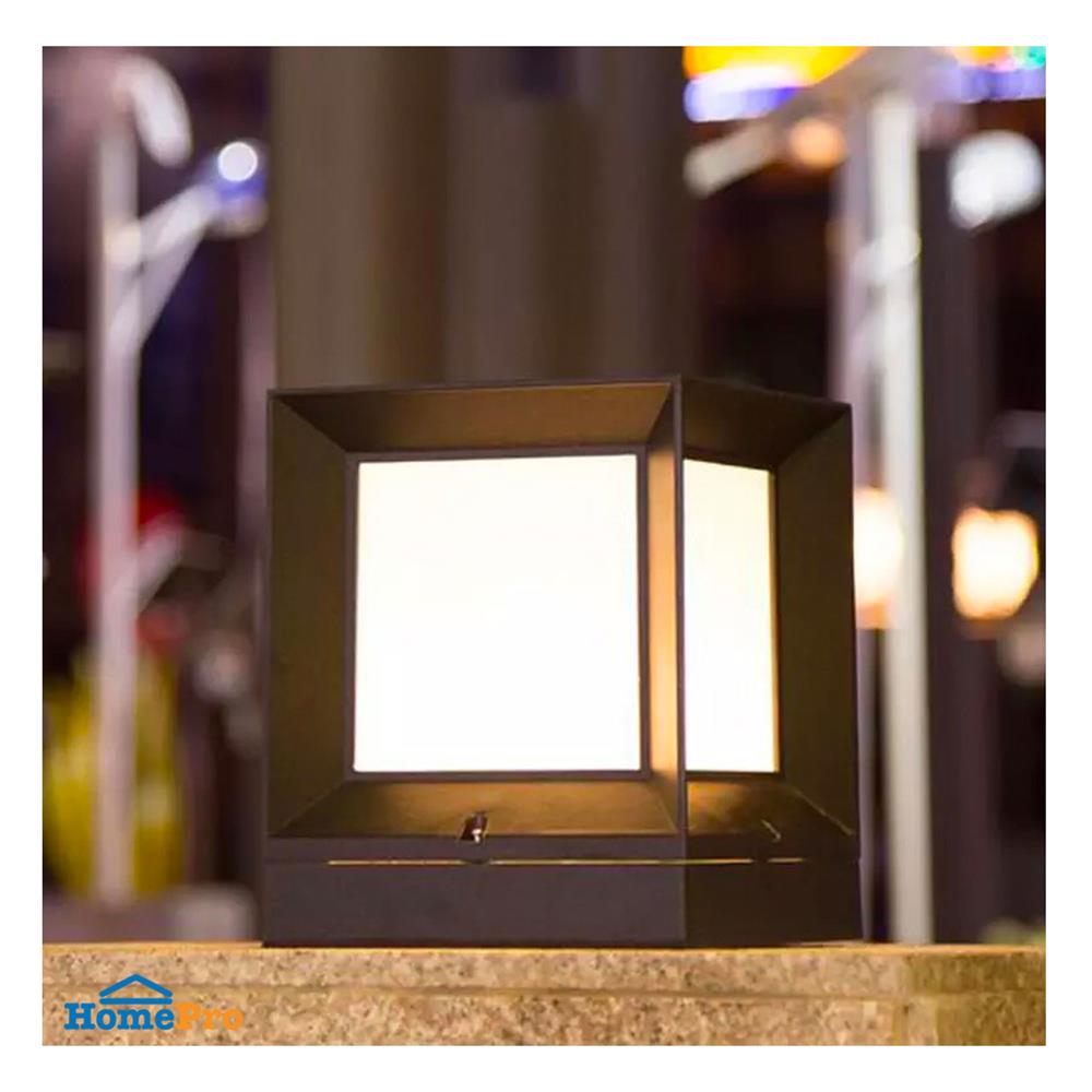 ไฟหัวเสา SOLAR LUMAX 54-L0029 12 วัตต์ DAYLIGHT/WARM WHITE สีดำ