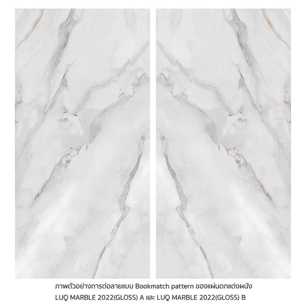 แผ่นตกแต่งผนัง LT BY COTTO ลู๊คมาร์เบิ้ล 2022-2 121x243 ซม.