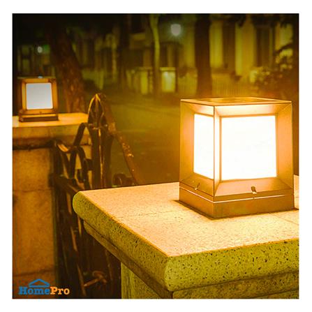 ไฟหัวเสา SOLAR LUMAX 54-L0030 24 วัตต์ DAYLIGHT/WARM WHITE สีดำ_4