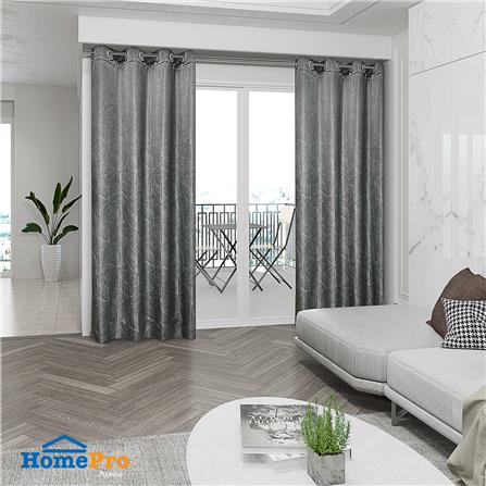 ผ้าม่าน EYELET HOME LIVING STYLE ALLIC UV 130X220 ซม. สีเทาเข้ม_4