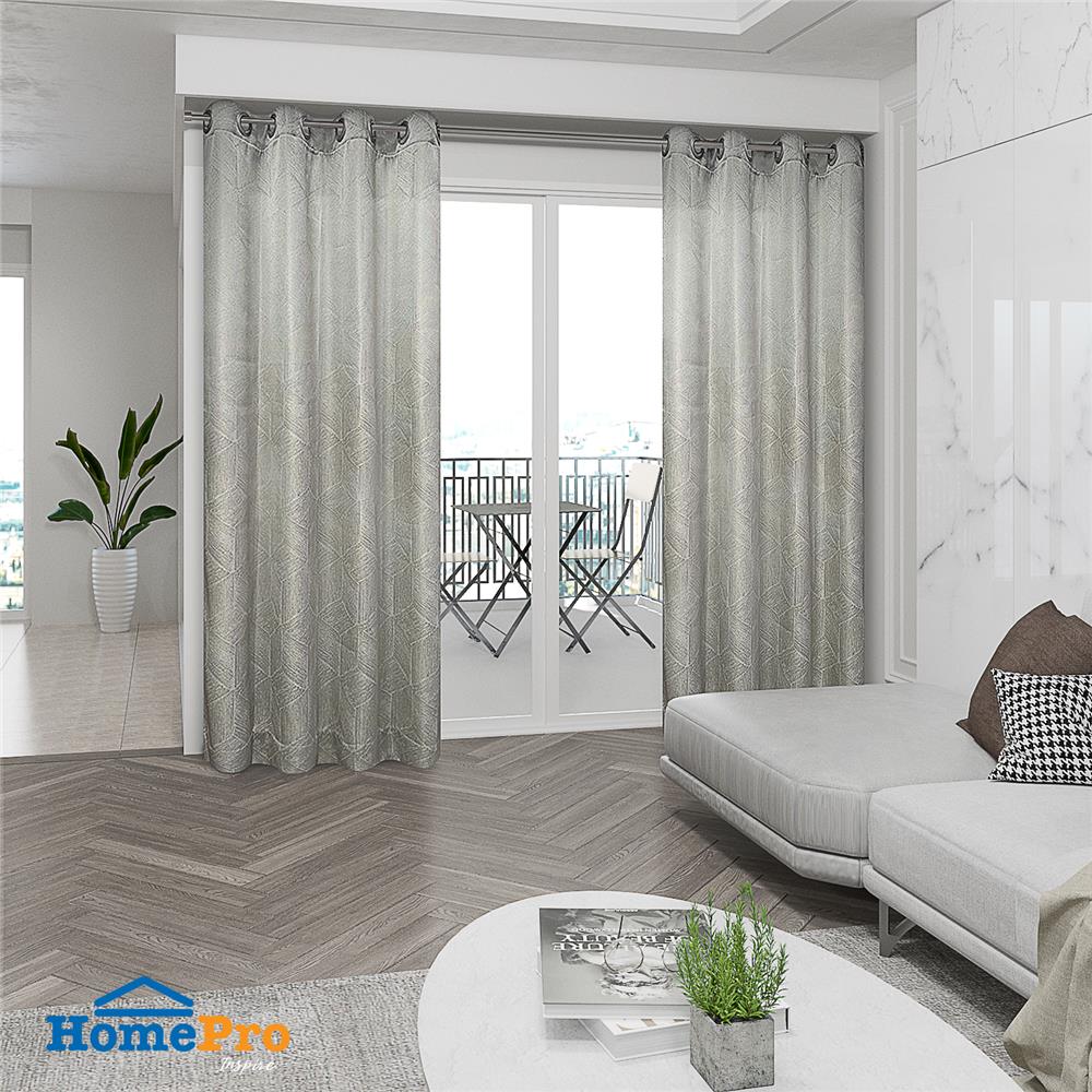 ผ้าม่าน EYELET HOME LIVING STYLE ALLIC UV 130X220 ซม. สีเทาอ่อน