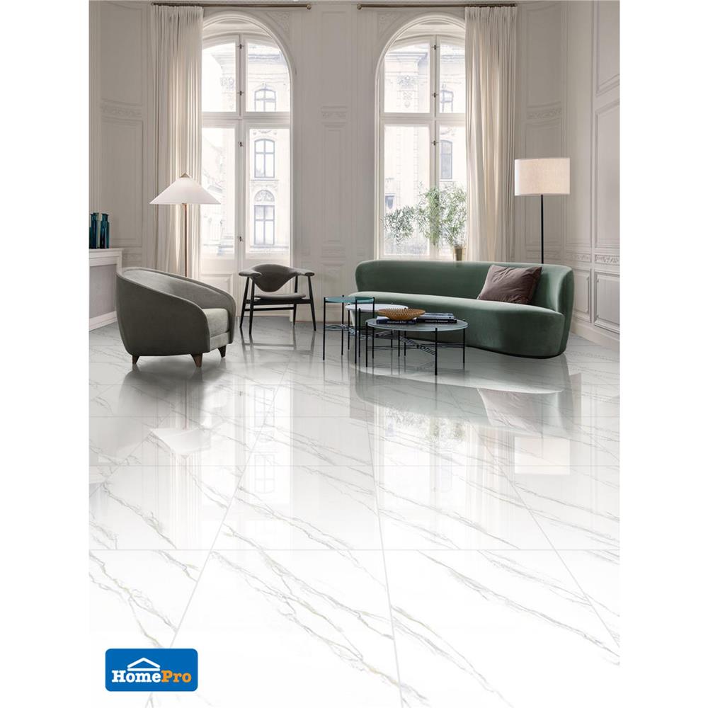 กระเบื้องพื้น 60x60 ซม. TARA ฮายอน ขาว A 1.44M2