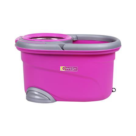 ชุดอุปกรณ์ถังปั่นพร้อมไม้ม็อบ BE WISH PINK DAILY 2 สีชมพู_2