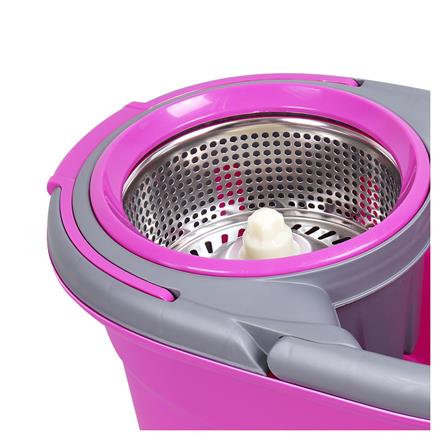 ชุดอุปกรณ์ถังปั่นพร้อมไม้ม็อบ BE WISH PINK DAILY 2 สีชมพู_3