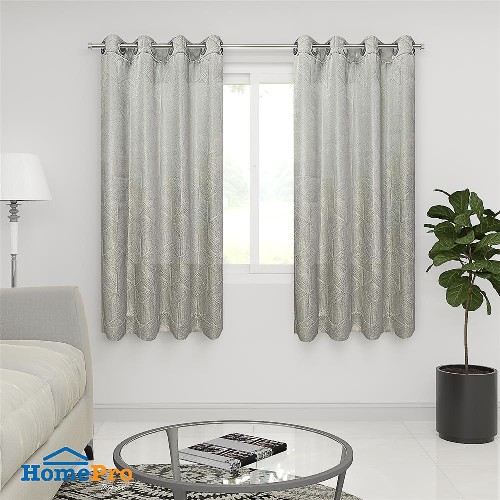 ผ้าม่าน EYELET HOME LIVING STYLE ALLIC UV 130X160 ซม. สีเทาอ่อน