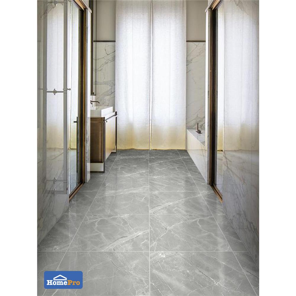 กระเบื้องพื้น 60x60 ซม. TARA มินซอ ไลท์เกรย์ 1.44M2