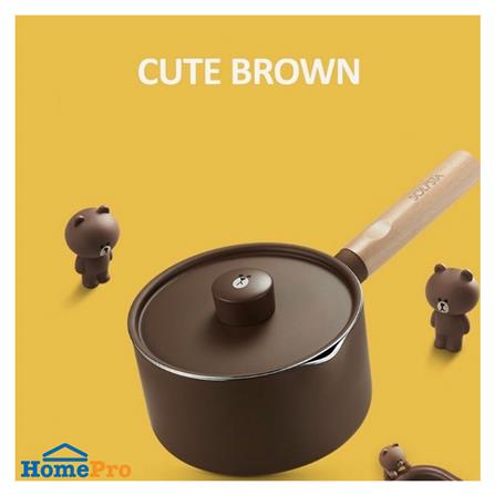 หม้อด้ามพร้อมฝา 16 ซม. JOYOUNG BROWN IH_7