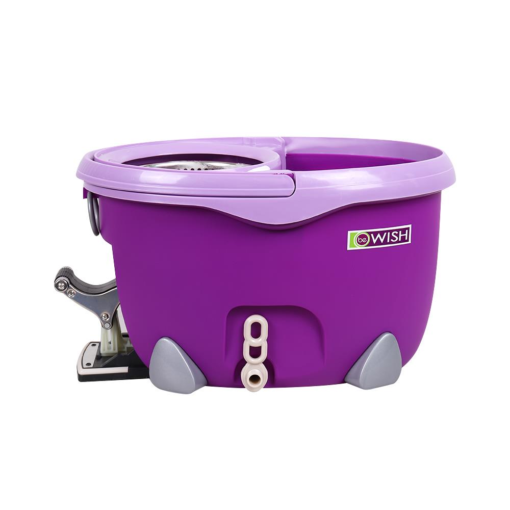 ชุดอุปกรณ์ถังปั่นพร้อมไม้ม็อบ BE WISH STAINLESS PRO2 สีม่วง