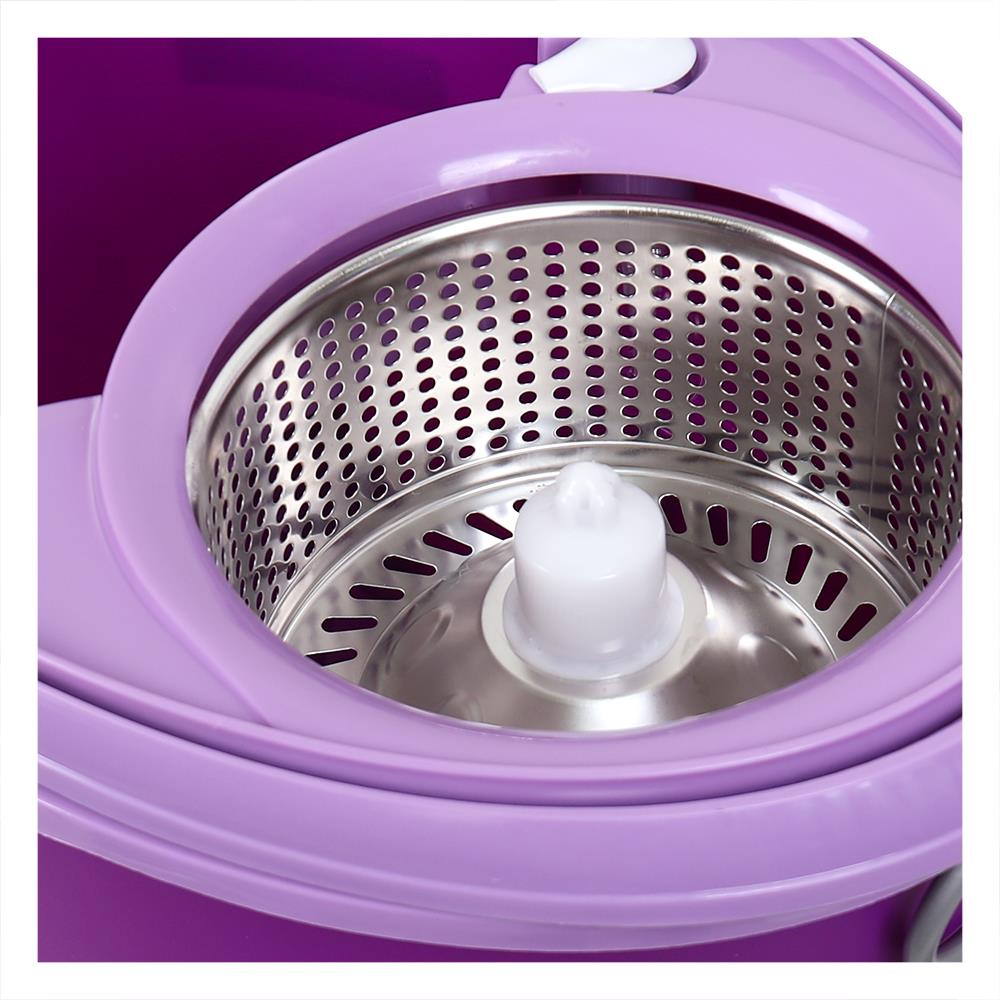 ชุดอุปกรณ์ถังปั่นพร้อมไม้ม็อบ BE WISH STAINLESS PRO2 สีม่วง