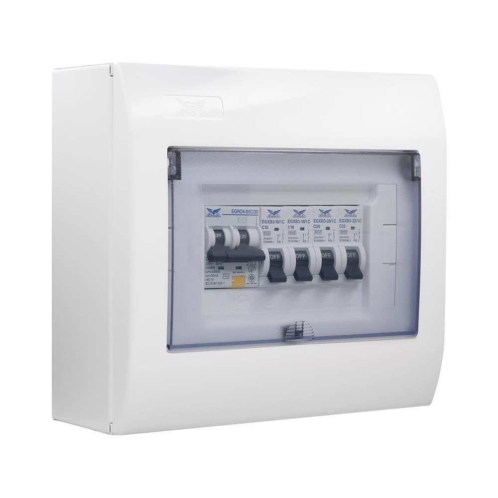 ชุดตู้คอนซูมเมอร์ยูนิต 4 ช่อง 50 แอมป์ พร้อมกันดูด RCBO EAGEL