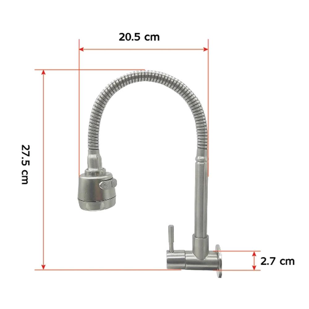 ก๊อกซิงค์เดี่ยวติดผนัง LUZERN LS-1007