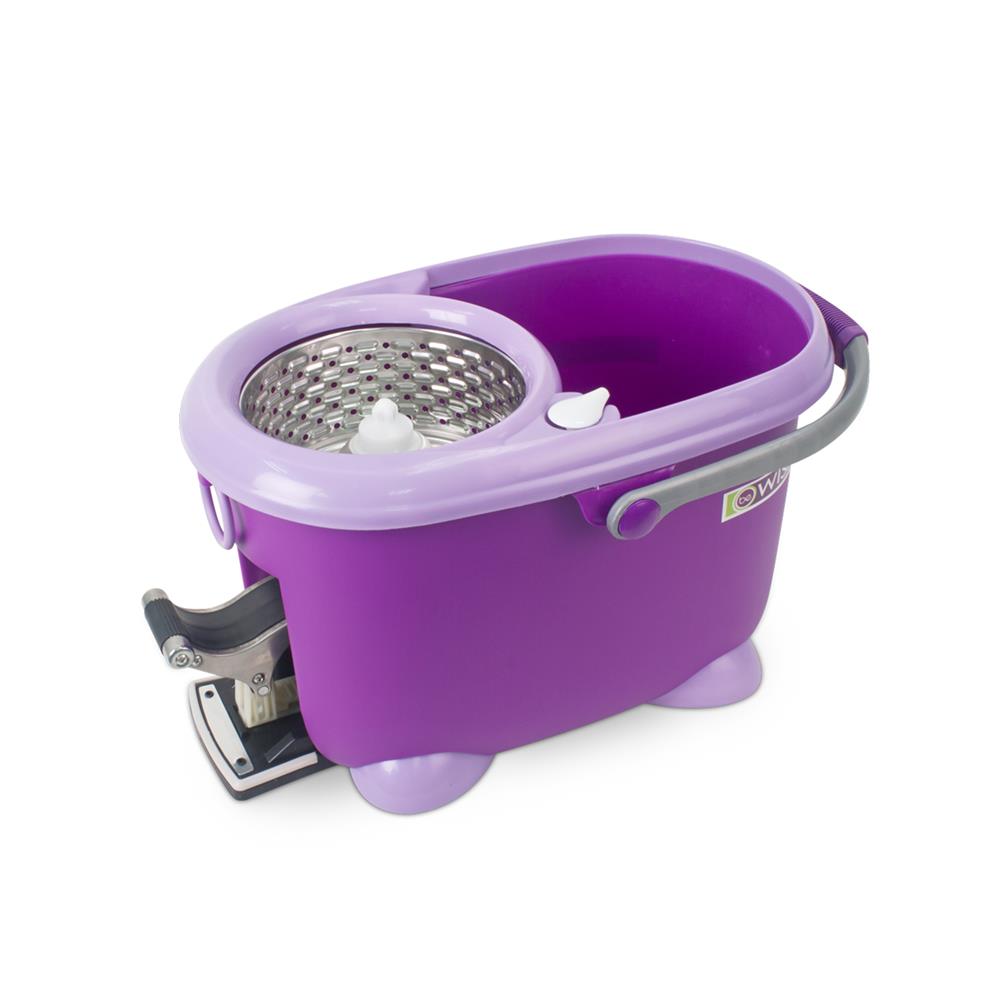 ชุดอุปกรณ์ถังปั่นพร้อมไม้ม็อบ BE WISH DOUBLE WASH BOBO MAX SERIES 2 สีม่วง