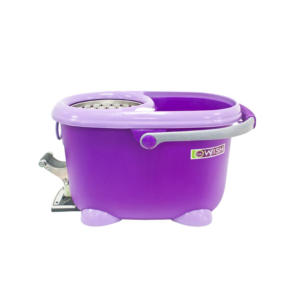 ชุดอุปกรณ์ถังปั่นพร้อมไม้ม็อบ BE WISH DOUBLE WASH BOBO MAX SERIES 2 สีม่วง