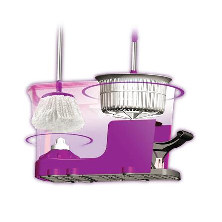 ชุดอุปกรณ์ถังปั่นพร้อมไม้ม็อบ BE WISH DOUBLE WASH BOBO MAX SERIES 2 สีม่วง_4