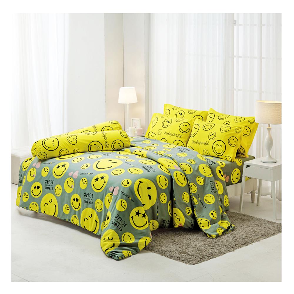 ชุดผ้าปูที่นอน 6 ฟุต 5 ชิ้น TULIP SMILEY WORLD 60012-DLC101