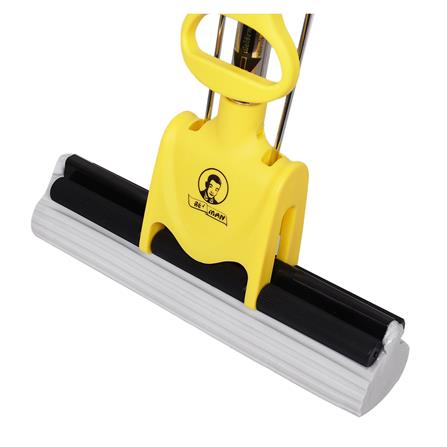 ไม้ม็อบฟองน้ำ PVA ด้ามปรับ 10 นิ้ว BE MAN สีเหลือง_2