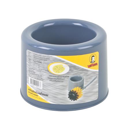 แปรงล้างสุขภัณฑ์หัวกลมพร้อมฐานวางทรงกลม BE MAN สีเหลือง/เทา_4