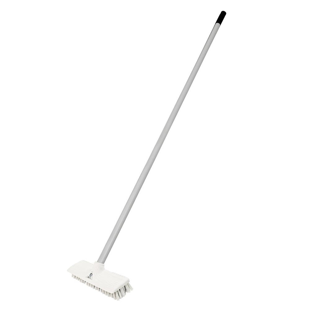 แปรงไนลอนขัดพื้นด้ามยาว BE MAN EXTRA สีเทา/ขาว