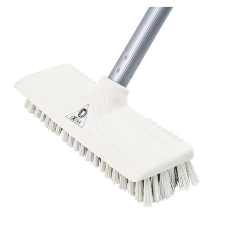 แปรงไนลอนขัดพื้นด้ามยาว BE MAN EXTRA สีเทา/ขาว_2