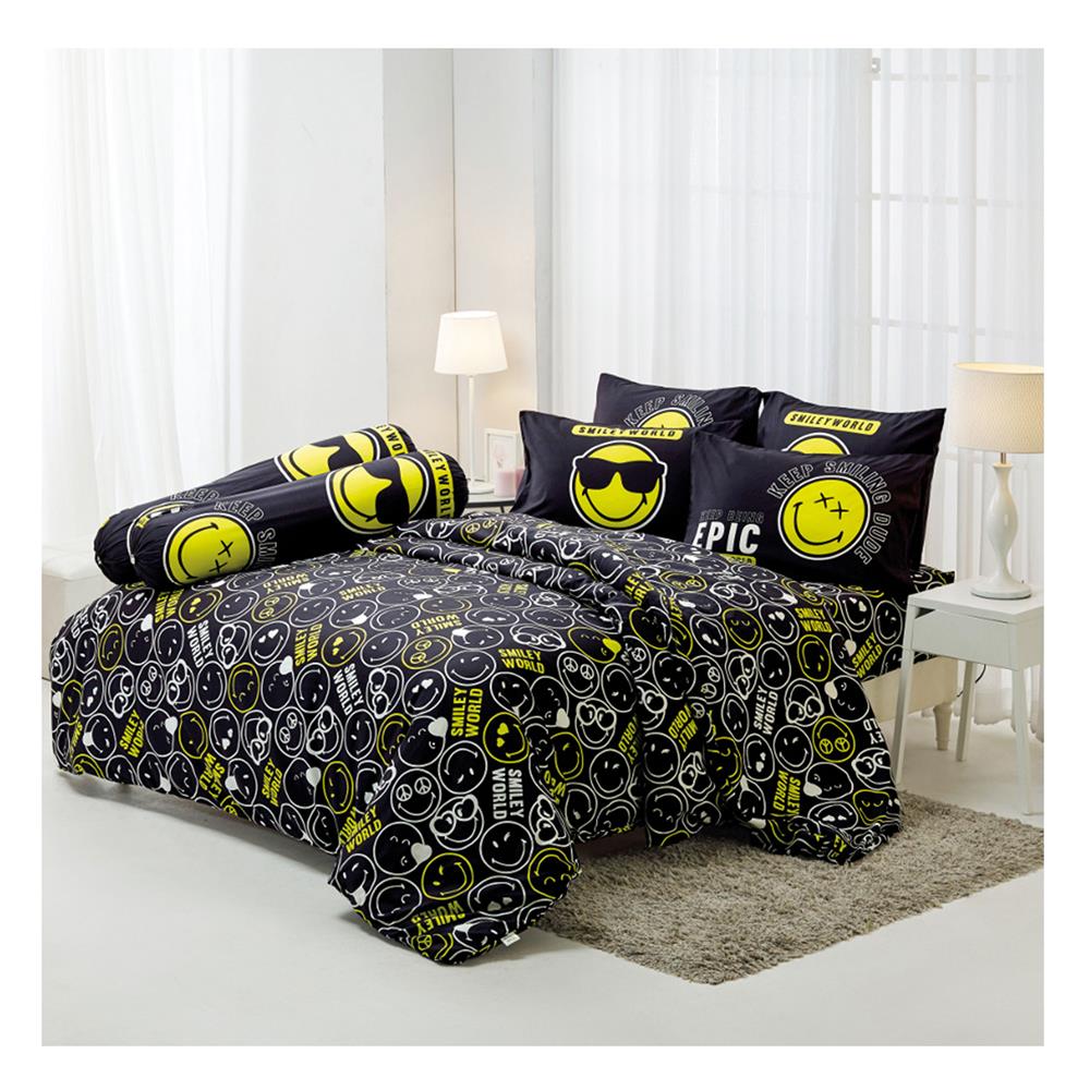 ชุดผ้าปูที่นอน 6 ฟุต 5 ชิ้น TULIP SMILEY WORLD 60012-DLC102