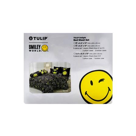 ชุดผ้าปูที่นอน 6 ฟุต 5 ชิ้น TULIP SMILEY WORLD 60012-DLC102_3