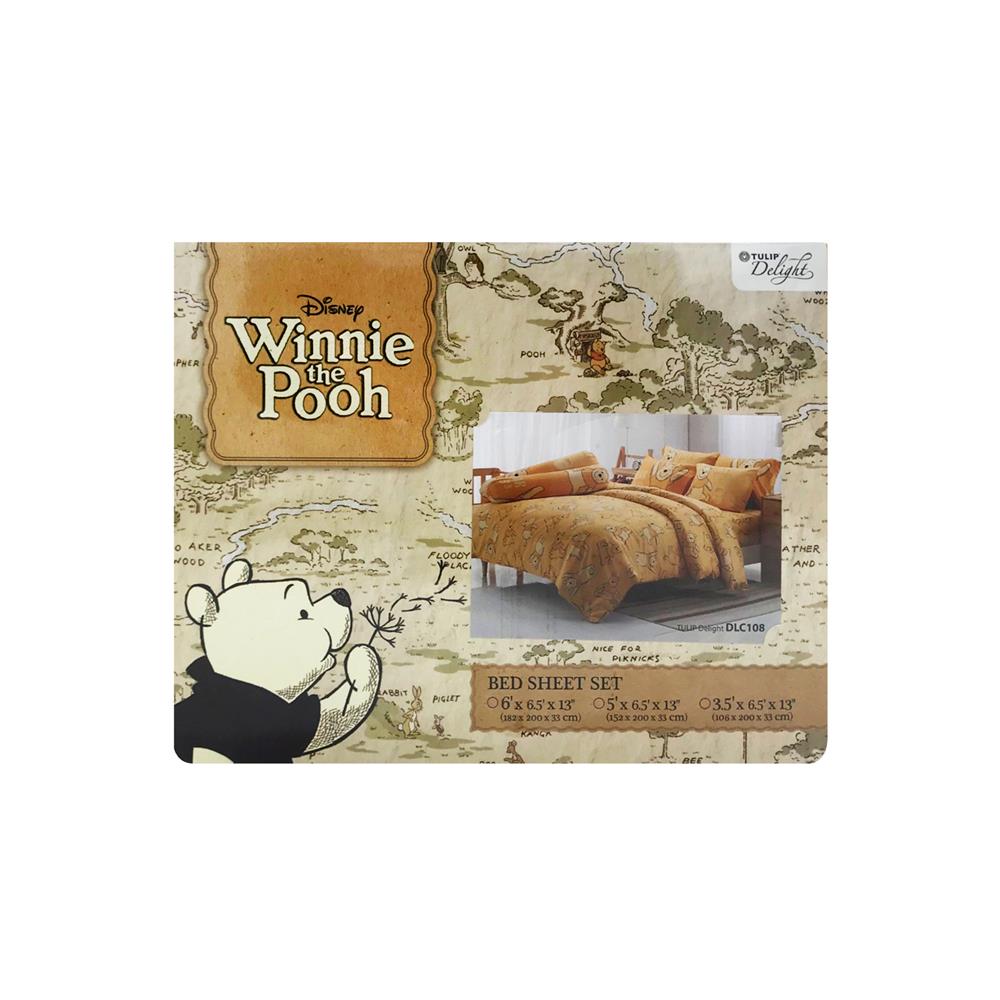 ชุดผ้าปูที่นอน 6 ฟุต 5 ชิ้น TULIP WINNIE THE POOH 60012-DLC108