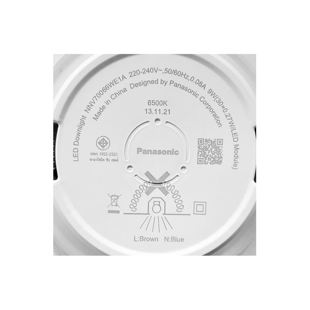 ดาวน์ไลท์ LED PANASONIC NNV70066WE1A 4 นิ้ว 9 วัตต์ DAYLIGHT สีขาว