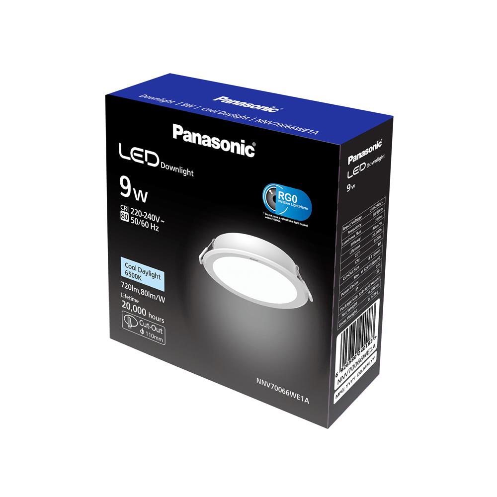 ดาวน์ไลท์ LED PANASONIC NNV70066WE1A 4 นิ้ว 9 วัตต์ DAYLIGHT สีขาว