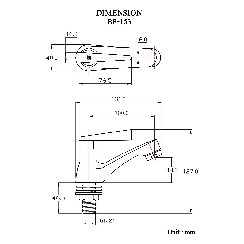 ก๊อกอ่างล้างหน้าเดี่ยว HANG BF-153