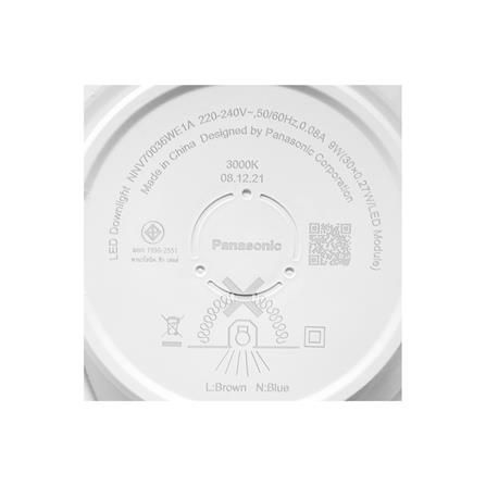 ดาวน์ไลท์ LED PANASONIC NNV70036WE1A 4 นิ้ว 9 วัตต์ WARM WHITE สีขาว_7