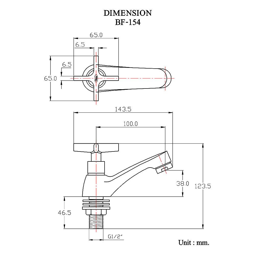 ก๊อกอ่างล้างหน้าเดี่ยว HANG BF-154