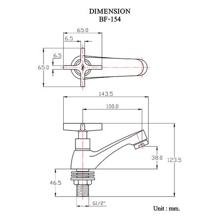 ก๊อกอ่างล้างหน้าเดี่ยว HANG BF-154_1