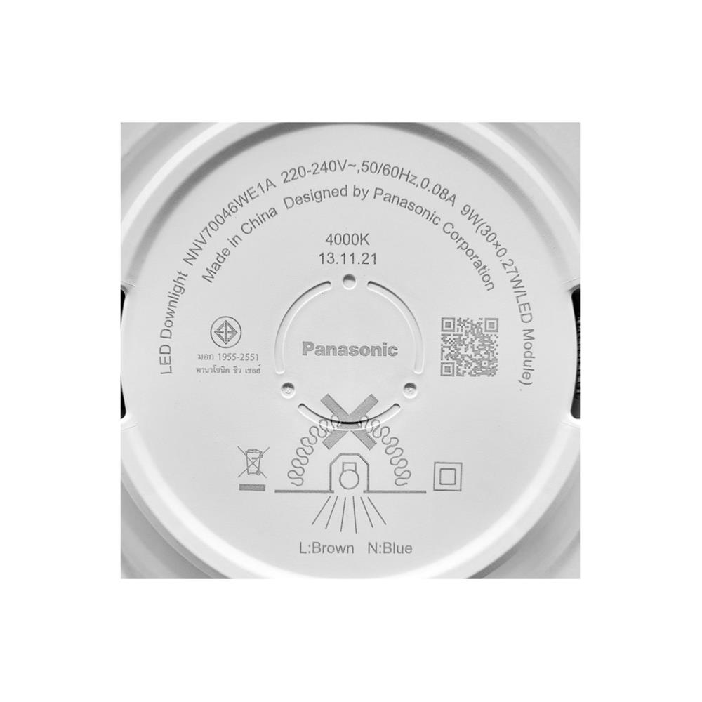 ดาวน์ไลท์ LED PANASONIC NNV70046WE1A 4 นิ้ว 9 วัตต์ COOL WHITE ขาว