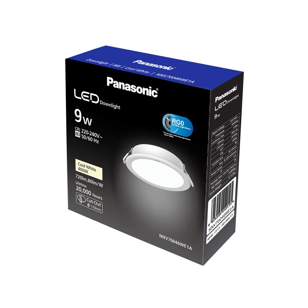 ดาวน์ไลท์ LED PANASONIC NNV70046WE1A 4 นิ้ว 9 วัตต์ COOL WHITE ขาว