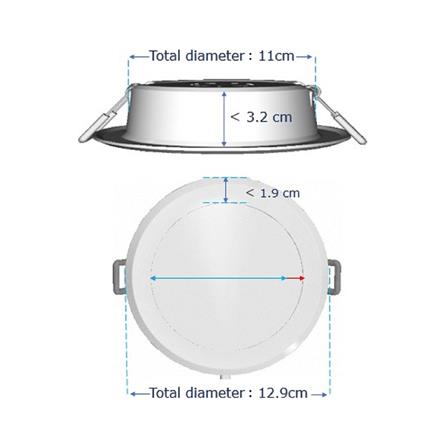 ดาวน์ไลท์ LED PANASONIC NNV70046WE1A 4 นิ้ว 9 วัตต์ COOL WHITE ขาว_6