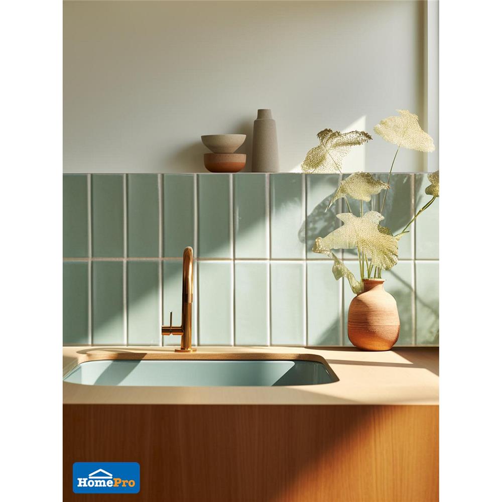 กระเบื้องผนัง 7.5x30 ซม. TARA คลาวดี้ เจท เขียว 1 ตร.ม.