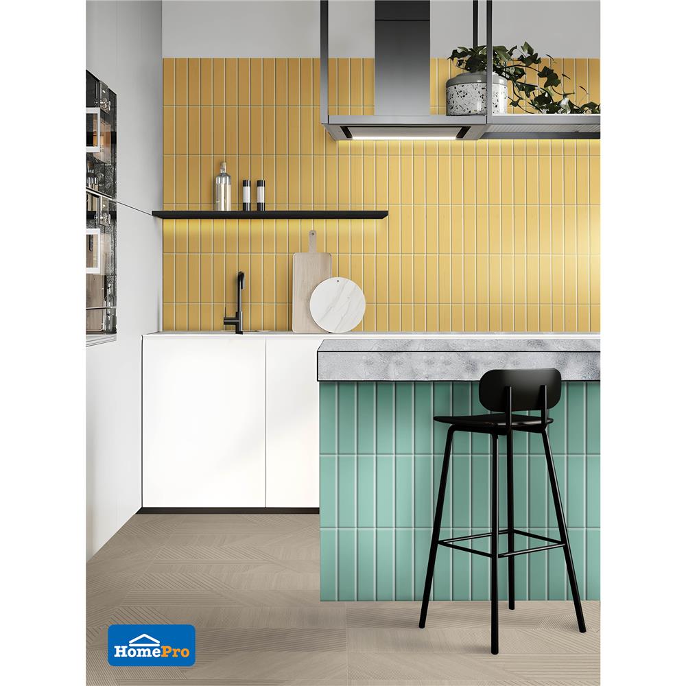 กระเบื้องผนัง 7.5x30 ซม. TARA คลาวดี้ เจท เขียว 1 ตร.ม.