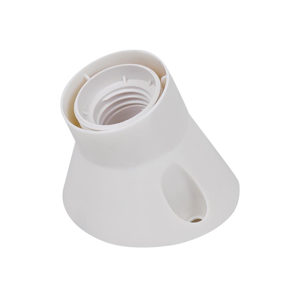 ขั้วหลอดแป้นแบบเอียง HI-TEK E27 HALAT00027 สีขาว